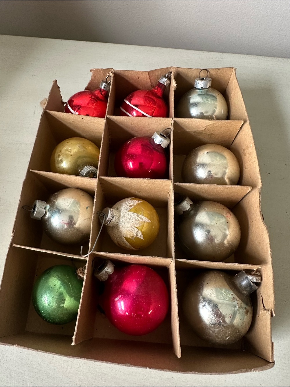 Antique glass small Christmas ornaments lot